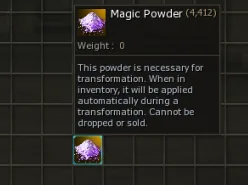 In-game Magic Powder material