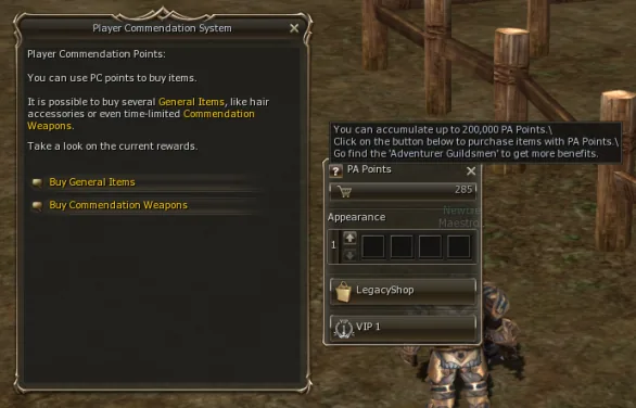 In-game Player Commendation System — PA Points